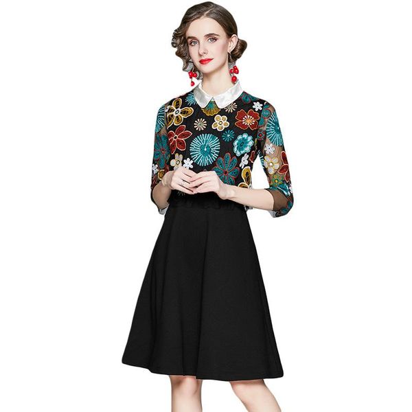 embroidery dress a dresses for women floral summer vestido de mujer three quarter sleeve vestidos casual back zipper up, Black;gray
embroidery dress a dresses for women floral summer vestido de mujer three quarter sleeve vestidos casual back zipper up, Black;gray