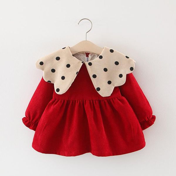 girl's dresses baby girl clothes dress autumn and winter warm polka dot cute princess party born clothing, Red;yellow
girl's dresses baby girl clothes dress autumn and winter warm polka dot cute princess party born clothing, Red;yellow