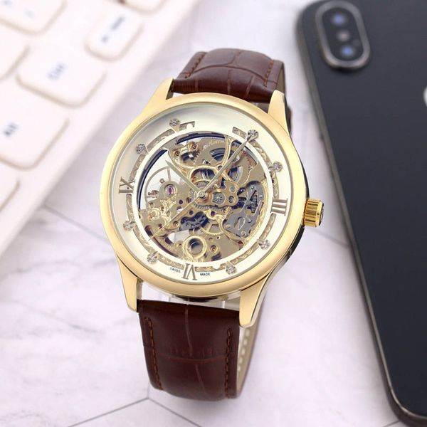 mens watch brand luxury watches business genuine leather strap mechanical automatic business wristwatches for men valentine's father�, Slivery;brown
mens watch brand luxury watches business genuine leather strap mechanical automatic business wristwatches for men valentine's father�, Slivery;brown
