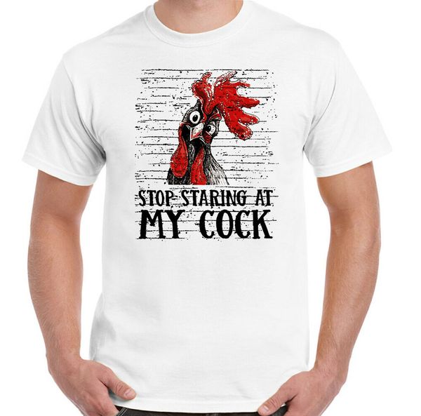sstaring at my rooster t-shirt, man slogan funny rude offensive, White;black
sstaring at my rooster t-shirt, man slogan funny rude offensive, White;black