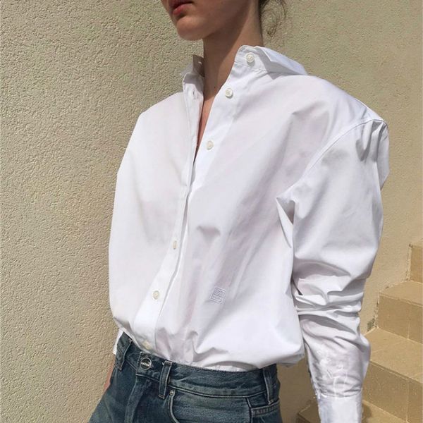 women's blouses & shirts classic white woman fashion long sleeve loose spring silhouette cotton 4ou3
women's blouses & shirts classic white woman fashion long sleeve loose spring silhouette cotton 4ou3