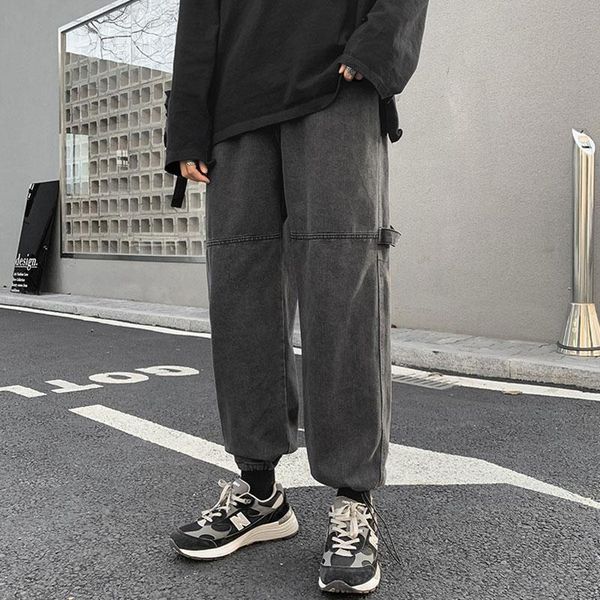 men's jeans autumn trendy brand straight tooling elastic male korean student trend drawstring casual wide-leg pants, Blue
men's jeans autumn trendy brand straight tooling elastic male korean student trend drawstring casual wide-leg pants, Blue