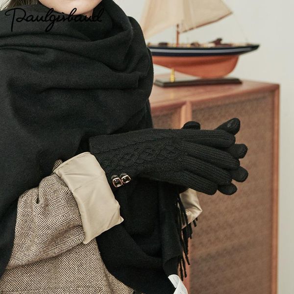 five fingers gloves 2021 winter women gloves,retro elegant temperament thickened wool ,leather buckle british ladies, Blue;gray
five fingers gloves 2021 winter women gloves,retro elegant temperament thickened wool ,leather buckle british ladies, Blue;gray