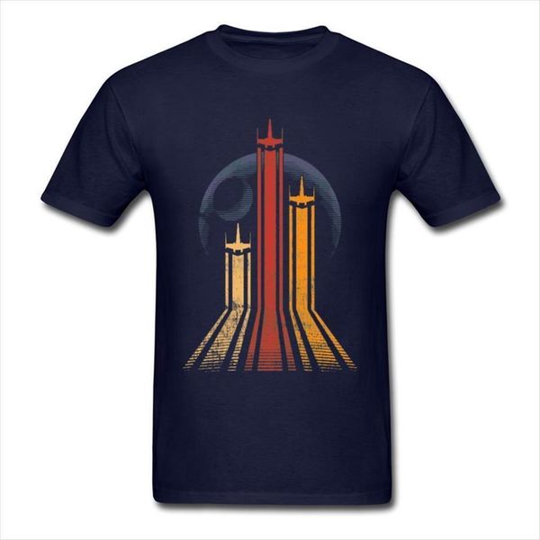 amp tees retro galactic mens summer fall fashionable printed death star spaceship cloth, White;black