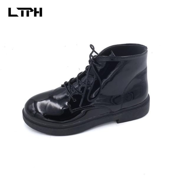 boots 2021 winter black locomotive british style lace-up patent leather chunky heel booties high-women
boots 2021 winter black locomotive british style lace-up patent leather chunky heel booties high-women