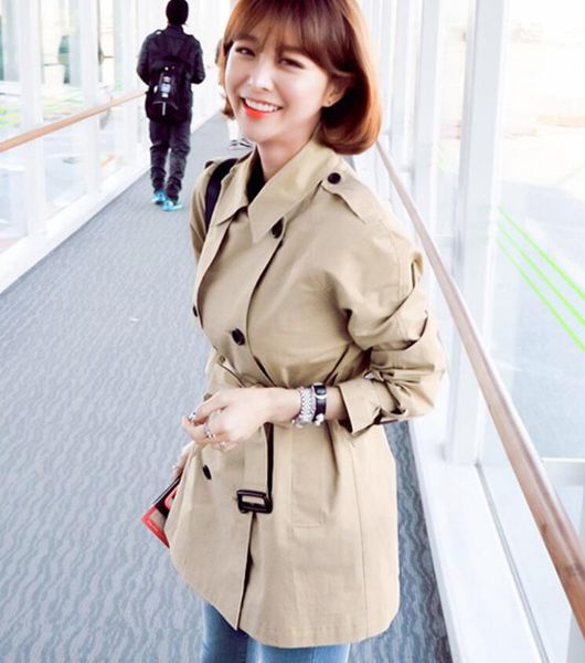 women's trench coat autumn-clothes korean style mid-length spring and autumn thin ladies khaki small chic windbreaker jacket women, Tan;black
women's trench coat autumn-clothes korean style mid-length spring and autumn thin ladies khaki small chic windbreaker jacket women, Tan;black