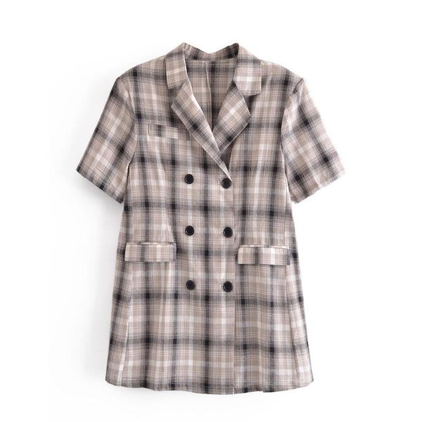 women's suits & blazers korean style fashion summer women 2021 work office lady plaid slim loose double breasted blazer elegant, White;black
women's suits & blazers korean style fashion summer women 2021 work office lady plaid slim loose double breasted blazer elegant, White;black