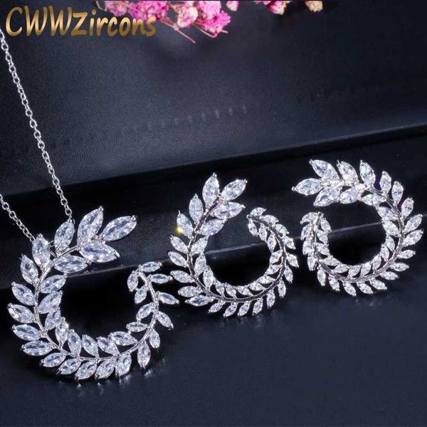 fashion women costume jewelry sparkly olive branch marquise cut cubic zirconia pendant necklace and earring sets t087 210714, Silver
fashion women costume jewelry sparkly olive branch marquise cut cubic zirconia pendant necklace and earring sets t087 210714, Silver