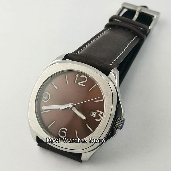 blister coffee sand dial sterile 40mm gentlemen watches sier case sapphire glass date man automatic clock, Slivery;brown
blister coffee sand dial sterile 40mm gentlemen watches sier case sapphire glass date man automatic clock, Slivery;brown