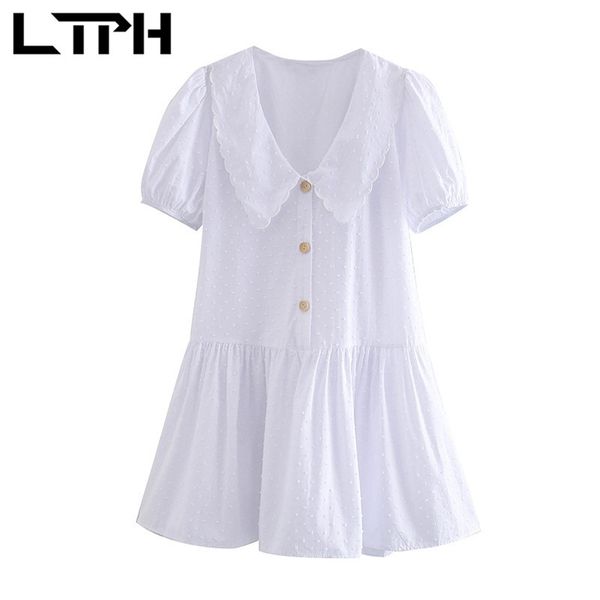ltph french vintage peter pan collar women dress simple solid color puff sleeve loose thin elegant dresses spring summer 210423, Black;gray
ltph french vintage peter pan collar women dress simple solid color puff sleeve loose thin elegant dresses spring summer 210423, Black;gray