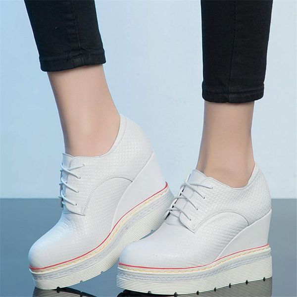 boots casual shoes women genuine leather high heel ankle female round toe fashion sneakers lace up chunky platform oxfords, Black
boots casual shoes women genuine leather high heel ankle female round toe fashion sneakers lace up chunky platform oxfords, Black