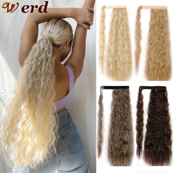 synthetic wigs werd fiber corn wave long ponytail wig hair ombre blond brown suitable for all occasions, Black
synthetic wigs werd fiber corn wave long ponytail wig hair ombre blond brown suitable for all occasions, Black