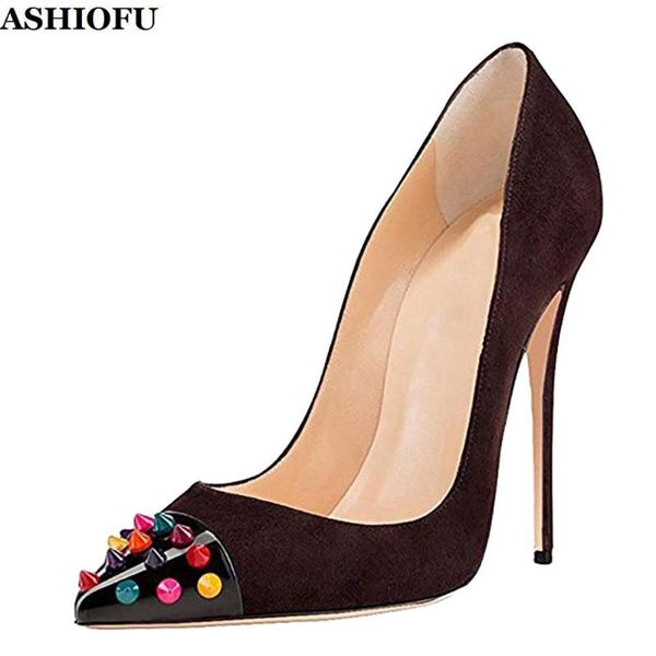 dress shoes ashiofu handmade high heel pumps rivets spikes-toe party prom slip-on club evening fashion, Black
dress shoes ashiofu handmade high heel pumps rivets spikes-toe party prom slip-on club evening fashion, Black