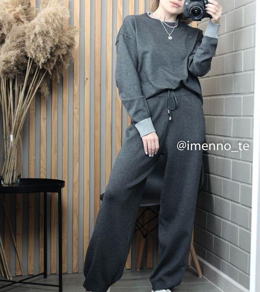women's two piece pants 2021 knitted drape wide-leg pant suit winter warm sets y2k women sweater tracksuits long straight trousers outf, White
women's two piece pants 2021 knitted drape wide-leg pant suit winter warm sets y2k women sweater tracksuits long straight trousers outf, White