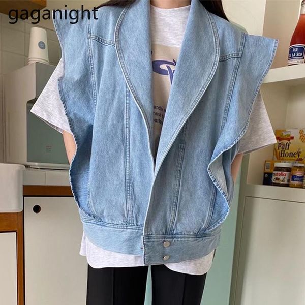 women's vests gaganight ruffles vintage women jeans vest fashion korean lady chic denim tank camis outwear loose washed, Black;white
women's vests gaganight ruffles vintage women jeans vest fashion korean lady chic denim tank camis outwear loose washed, Black;white