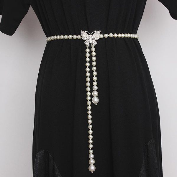 belts women's runway fashion pearl knitted butterfly cummerbunds female dress corsets waistband decoration narrow belt tb1648, Black;brown
belts women's runway fashion pearl knitted butterfly cummerbunds female dress corsets waistband decoration narrow belt tb1648, Black;brown