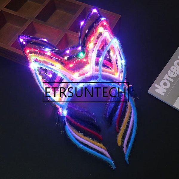 party decoration 100pcs led light up glowing ear headband women girl flashing headwear easter cosplay dress props hairband
party decoration 100pcs led light up glowing ear headband women girl flashing headwear easter cosplay dress props hairband