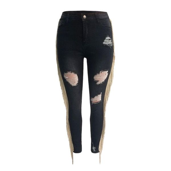 women's pants & capris winter women high waist hole tassel button zipper pocket denim jeans streetwear hosen damen pantalon femme, Black;white
women's pants & capris winter women high waist hole tassel button zipper pocket denim jeans streetwear hosen damen pantalon femme, Black;white