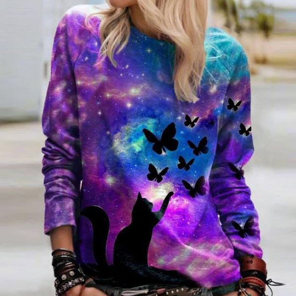 knits fashion 3d butterfly cat pattern sweatshirt women elegant o-neck long sleeve pullover ladies casual hrarjuku streetwear 7v7b g44c, White
knits fashion 3d butterfly cat pattern sweatshirt women elegant o-neck long sleeve pullover ladies casual hrarjuku streetwear 7v7b g44c, White