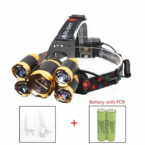 zoom headlamp usb rechargeable 5 led adjust focus light headlight 1 t6 + 4 xpe lamp camping fishing with 18650 pcb battey headlamps
zoom headlamp usb rechargeable 5 led adjust focus light headlight 1 t6 + 4 xpe lamp camping fishing with 18650 pcb battey headlamps