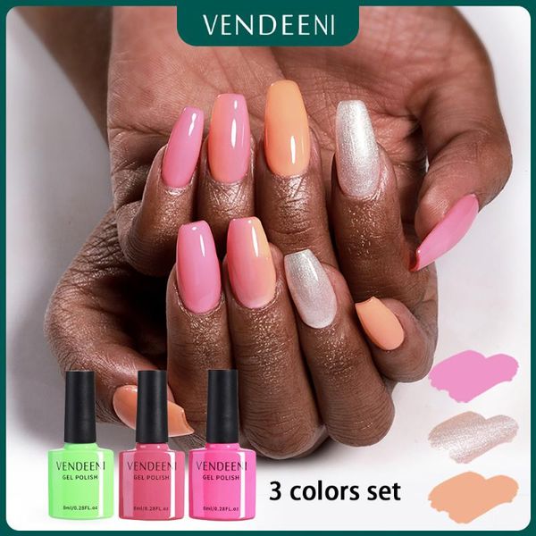 nail gel vendeeni 3pcs/set polish varnish pure color lacquer vernis semi permanent art soak off for manicure, Red;pink
nail gel vendeeni 3pcs/set polish varnish pure color lacquer vernis semi permanent art soak off for manicure, Red;pink
