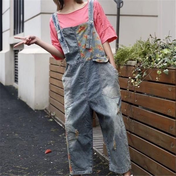 women's jumpsuits & rompers 2021 women casual suspenders print denim loose big oversized pockets hole vintage wide leg overalls, Black;white
women's jumpsuits & rompers 2021 women casual suspenders print denim loose big oversized pockets hole vintage wide leg overalls, Black;white