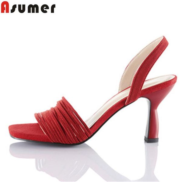 dress shoes asumer 2021 summer sandals elegant ladies prom wedding suede leather female high heels women size 34-40, Black
dress shoes asumer 2021 summer sandals elegant ladies prom wedding suede leather female high heels women size 34-40, Black