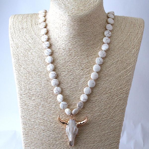pendant necklaces fashion knotted flat white stone horn ethnic necklace bohemian tribal jewelry, Silver
pendant necklaces fashion knotted flat white stone horn ethnic necklace bohemian tribal jewelry, Silver