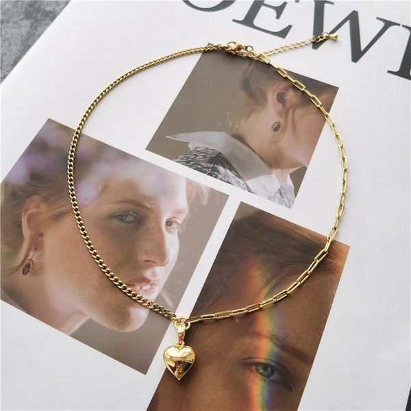 chokers fashion personality metal chain splicing heart shape pendant temperament short necklaces for women, Golden;silver
chokers fashion personality metal chain splicing heart shape pendant temperament short necklaces for women, Golden;silver
