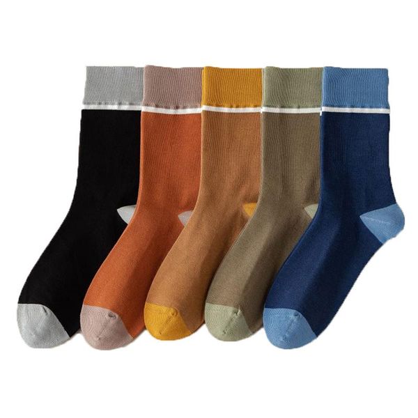men's socks 2 pair middle tube fashion cotton men sports streetwear style long winter splicing sokken chaussettes homme calze, Black
men's socks 2 pair middle tube fashion cotton men sports streetwear style long winter splicing sokken chaussettes homme calze, Black