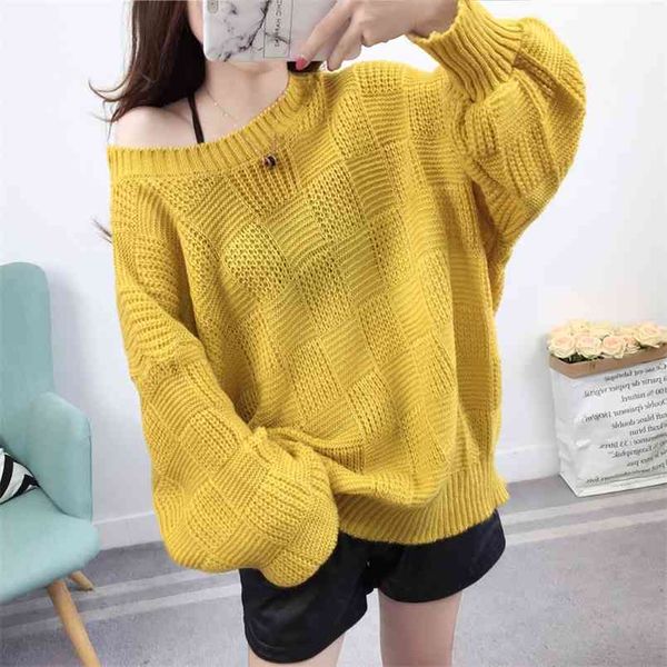 winter korean loose net red sweater lazy wind women's hooded small fresh sweet 210427, White;black