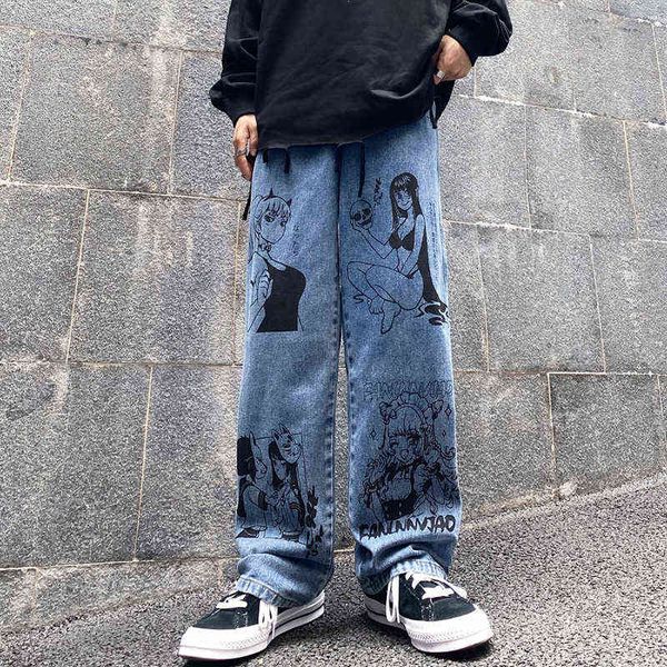 vintage washed jeans women streetwear harajuku cartoon anime print fashion girl loose wide leg pants cotton 211129, Blue
vintage washed jeans women streetwear harajuku cartoon anime print fashion girl loose wide leg pants cotton 211129, Blue