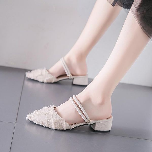 net red baotou half slippers, two for women, 2021 summer fashion versatile ins loafers sandals, Black
net red baotou half slippers, two for women, 2021 summer fashion versatile ins loafers sandals, Black