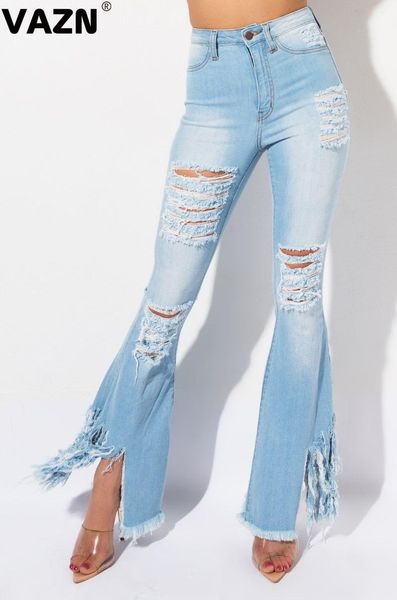 women's jeans vazn 2021 sweet young daily upsurge hole hollow out deigner high waist women slim long jean boot cut pants, Blue
women's jeans vazn 2021 sweet young daily upsurge hole hollow out deigner high waist women slim long jean boot cut pants, Blue