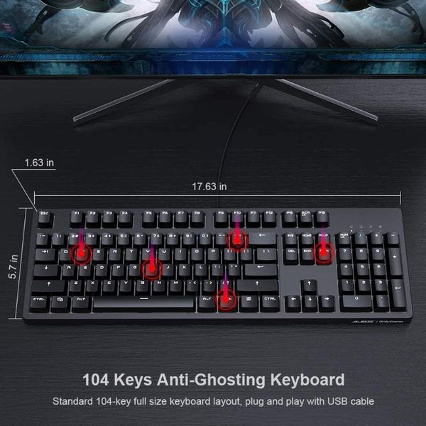keyboards ajazz ak535 mechanical gaming keyboard wired computer w/104 keys full anti-ghosting white backlight for gamers typists
keyboards ajazz ak535 mechanical gaming keyboard wired computer w/104 keys full anti-ghosting white backlight for gamers typists