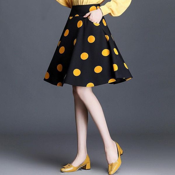 elegant office women skirt polka dot 2021 summer korean style knee-length have the lining skirts, Black
elegant office women skirt polka dot 2021 summer korean style knee-length have the lining skirts, Black