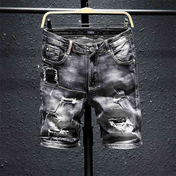 shorts men gray ripped denim shorts summer holes black soft cotton stretch jean short knee length, White;black
shorts men gray ripped denim shorts summer holes black soft cotton stretch jean short knee length, White;black