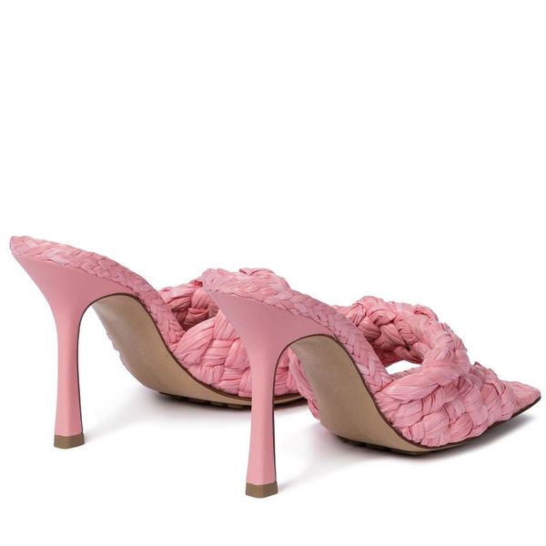sandals stretch weave open toe high heel shoes candy color summer slides kitten brand mules quality party heels, Black
sandals stretch weave open toe high heel shoes candy color summer slides kitten brand mules quality party heels, Black