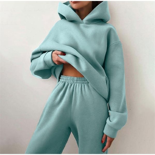 autumn women's tracksuit streetwear casual sweatshirts 2 piece set female solid oversized sports hoodie suit women pants sets 211126, White
autumn women's tracksuit streetwear casual sweatshirts 2 piece set female solid oversized sports hoodie suit women pants sets 211126, White