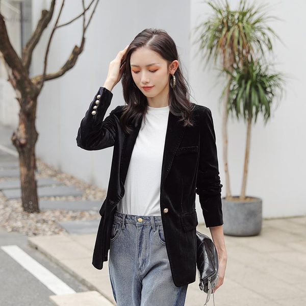 elegant women's gold velvet large size small suit jacket female spring and autumn long sleeve 2021 slim ms suits & blazers, White;black
elegant women's gold velvet large size small suit jacket female spring and autumn long sleeve 2021 slim ms suits & blazers, White;black
