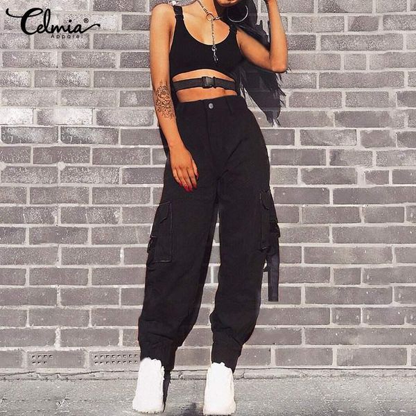 women's pants & capris womencargo casual loose joggers fashion high waist trousers 2021 celmia pockets solid female plus size streetwea, Black;white
women's pants & capris womencargo casual loose joggers fashion high waist trousers 2021 celmia pockets solid female plus size streetwea, Black;white