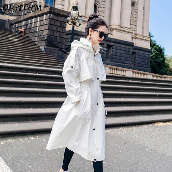 women's trench coats chic wind white long coat 2021 women korean fall winter brand loose windbreaker casual wild, Tan;black
women's trench coats chic wind white long coat 2021 women korean fall winter brand loose windbreaker casual wild, Tan;black