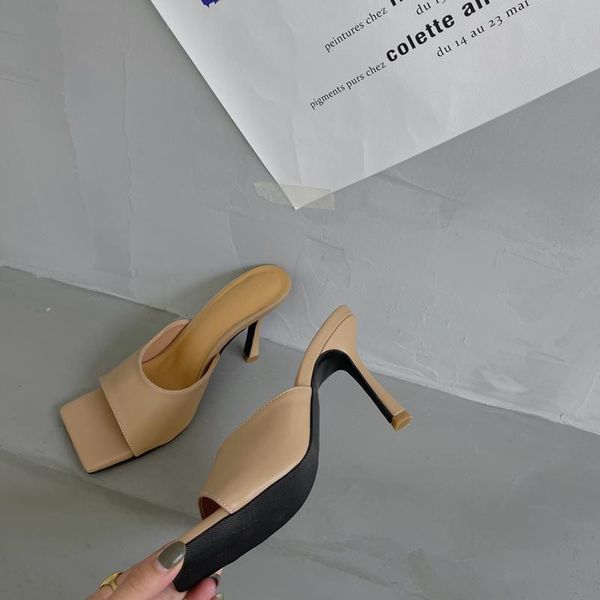 2021 new fashion pu women's shoes summer square heel peep toe slippers shallow solid party dress mature elegant apricot, Black
2021 new fashion pu women's shoes summer square heel peep toe slippers shallow solid party dress mature elegant apricot, Black