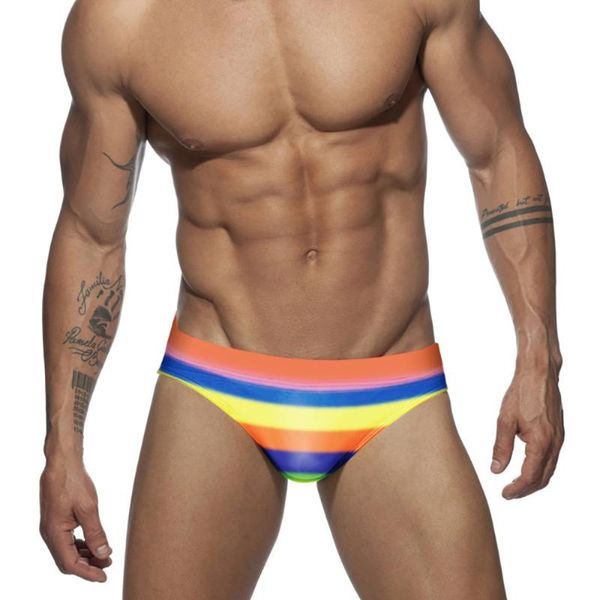one-piece suits summer rainbow men's triangle swimming trunks with push pad bikini low waist fashion european american beach surf sport
one-piece suits summer rainbow men's triangle swimming trunks with push pad bikini low waist fashion european american beach surf sport