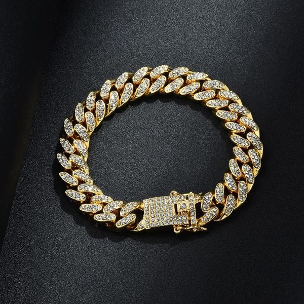 link, chain hip hop men's bracelet inlaid zircon cuban golden rose gold and women's jewelry gifts, Black
link, chain hip hop men's bracelet inlaid zircon cuban golden rose gold and women's jewelry gifts, Black
