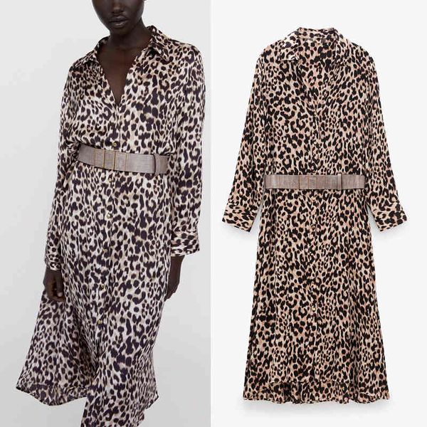 fashion animal print office dress women satin collar shirt midi woman long sleeve button up ladies es belt 210430, Black;gray
fashion animal print office dress women satin collar shirt midi woman long sleeve button up ladies es belt 210430, Black;gray