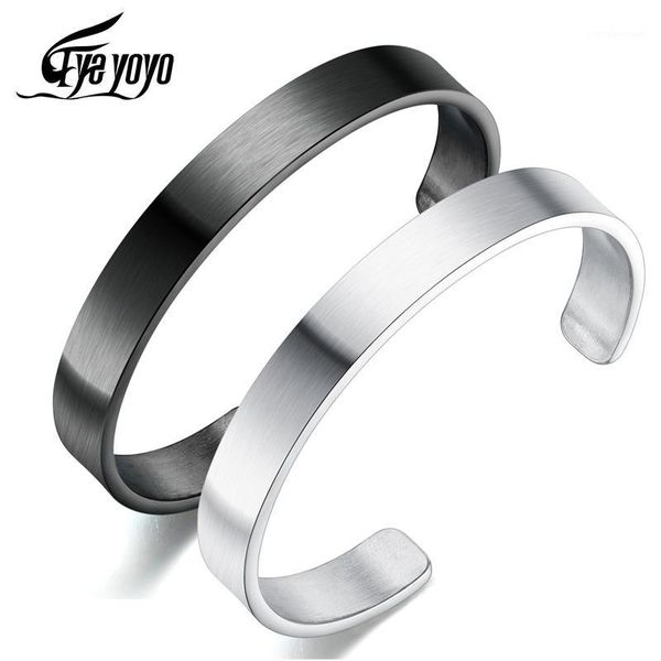 eyeyoyo 10mm width brushed surface blank bangles for women men 2 colors stainless steel open bangle viking jewelry1, Black
eyeyoyo 10mm width brushed surface blank bangles for women men 2 colors stainless steel open bangle viking jewelry1, Black