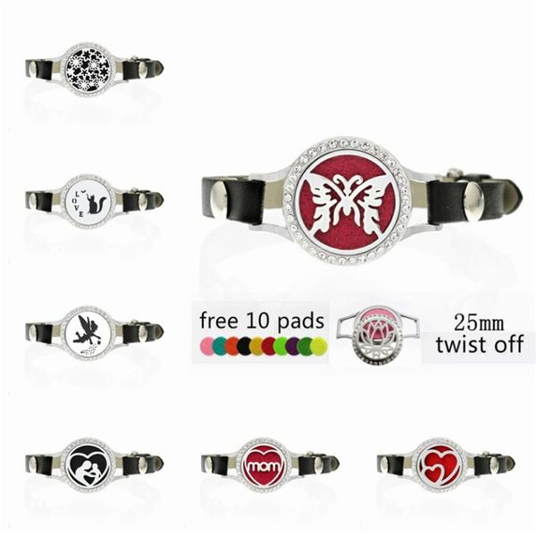 charm bracelets 25mm butterfly aroma bracelet essential oil diffuser twist locket with pu 7 colors can choose, Golden;silver
charm bracelets 25mm butterfly aroma bracelet essential oil diffuser twist locket with pu 7 colors can choose, Golden;silver