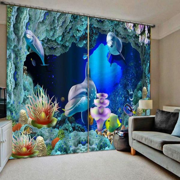 curtain & drapes blue luxury blackout window living room ocean dolphin curtains 
curtain & drapes blue luxury blackout window living room ocean dolphin curtains