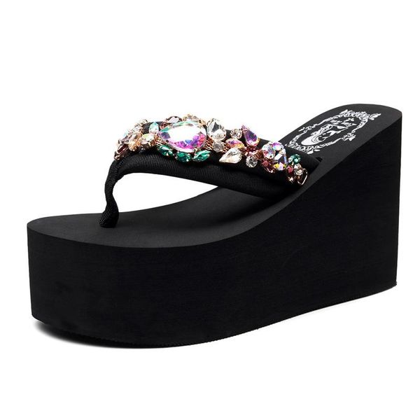 slippers summer big size flip-flops womens thick bottomed man-made diamond sandals luxury shoes women designers, Black
slippers summer big size flip-flops womens thick bottomed man-made diamond sandals luxury shoes women designers, Black